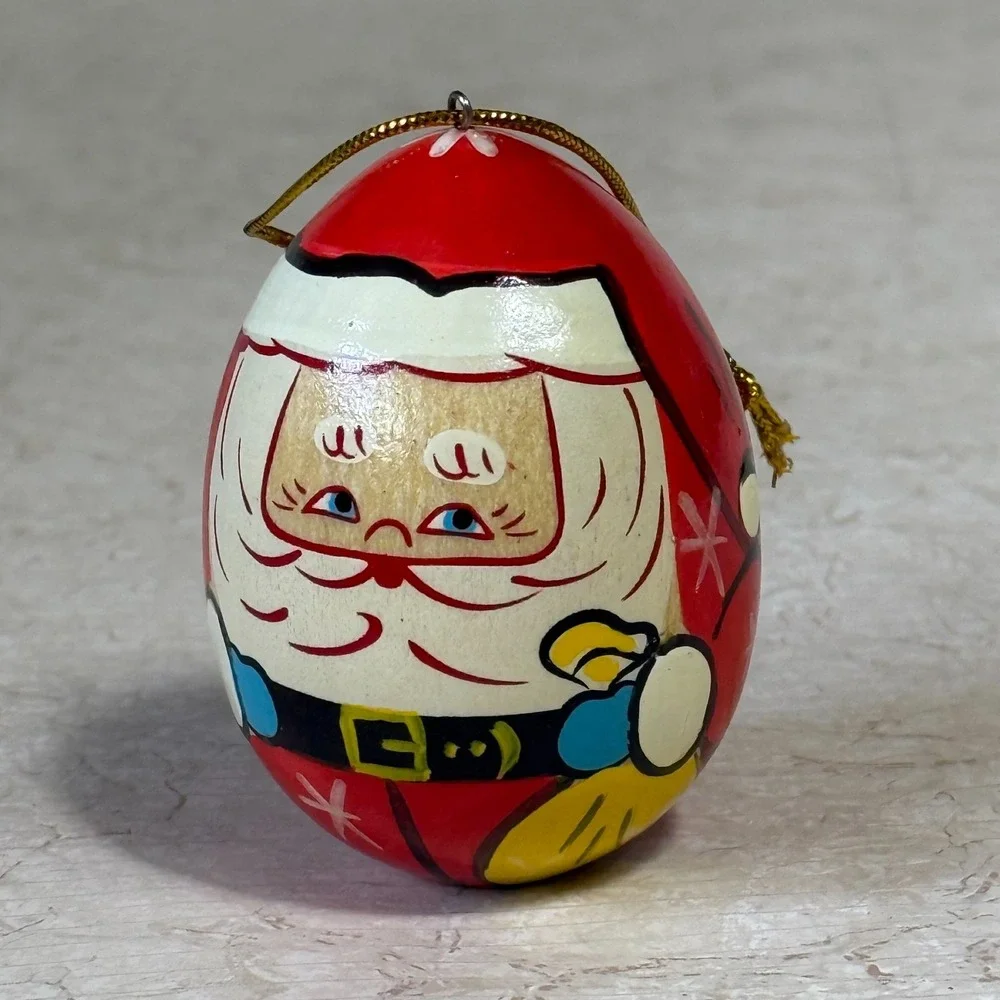Santa Claus Christmas‎ Wood Ornament Decoration Russian